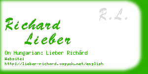richard lieber business card