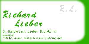 richard lieber business card